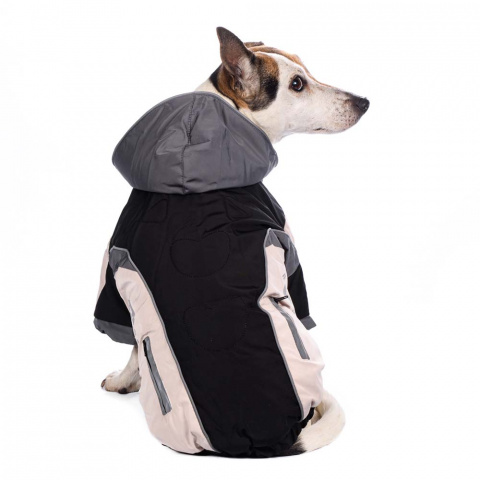 Куртка с капюшоном на молнии для собак крупных пород Джек Рассел, Карликовый пинчер, Бигль 51x72x47см 4XL серый (унисекс) 7