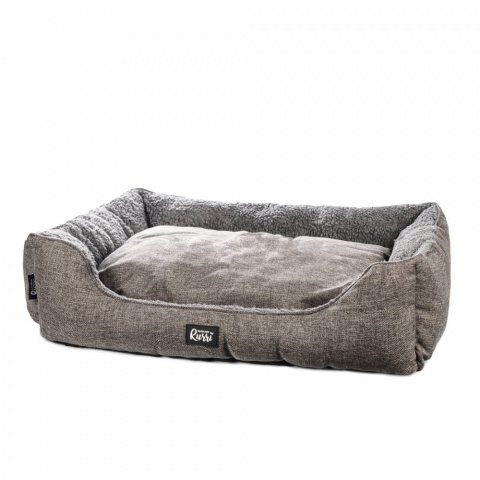 Лежак прямоугольный для кошек и собак, 75x65x20 см, размер L, серый 1