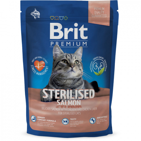 Premium Sterilised Корм для стерилизованных кошек с лососем, курицей и куриной печенью, 300 г