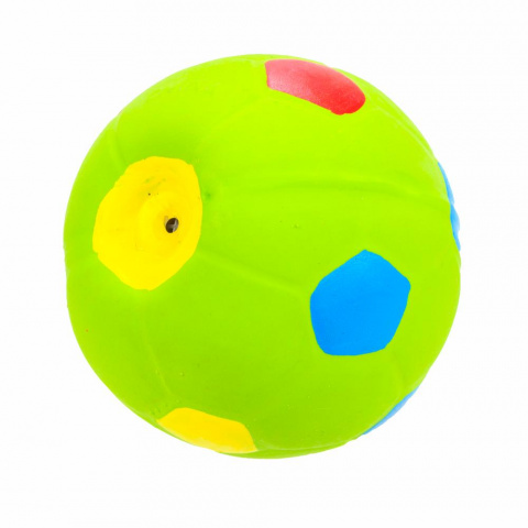 Игрушка для собак Мяч футбольный, латекс, зеленый 8 см