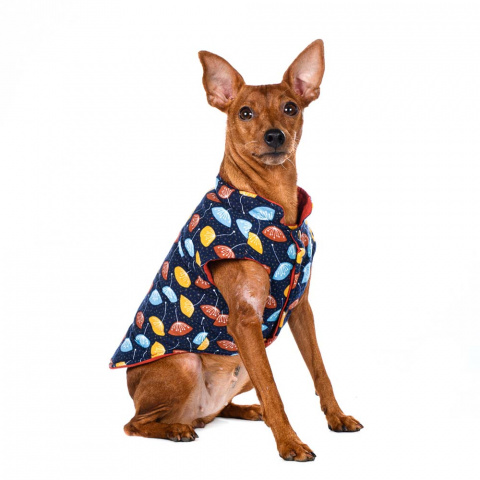 Куртка двухсторонняя для собак 3XL оранжевый (унисекс) 11