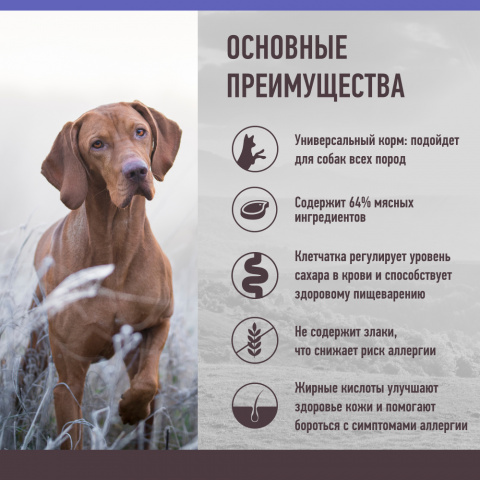 Hypoallergenic Гипоаллергенный сухой корм для собак всех пород, ягненок, 11,2 кг 1