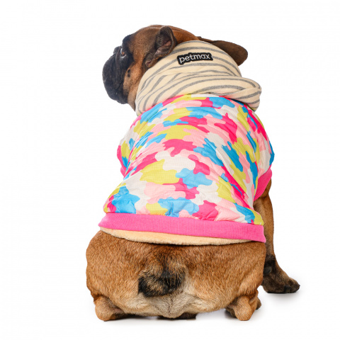 Куртка с капюшоном для собак L розовый (унисекс)