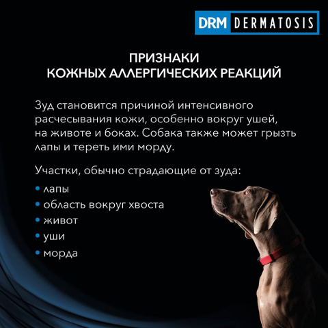 Veterinary Diets DRM Dermatosis Сухой корм при дерматозах и выпадении шерсти у щенков и взрослых собак, 12 кг 3