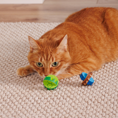 Игрушка для кошек Модульный мячик с 2 модулями зеленый, 4 см, цвет В  ассортименте, цены, купить в интернет-магазине Четыре Лапы с быстрой  доставкой
