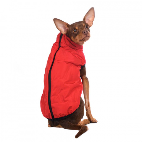 Куртка на молнии для собак L красный (унисекс) 5
