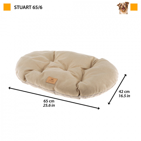 Подушка для кошек и собак мелких пород Stuart, 65х42 см, бежевый 1