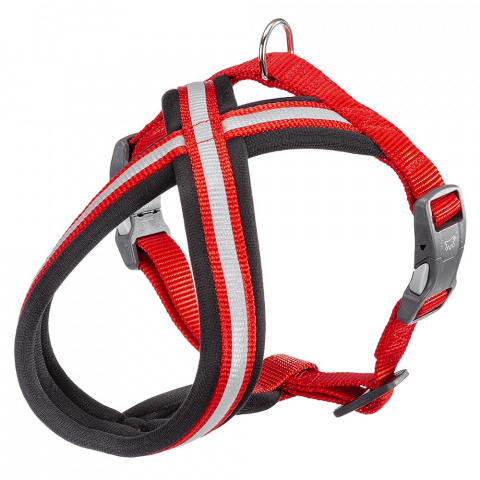 Шлейка для собак DAYTONA CROSS P S со светоотражающей полоской и магнитными застежками, красная