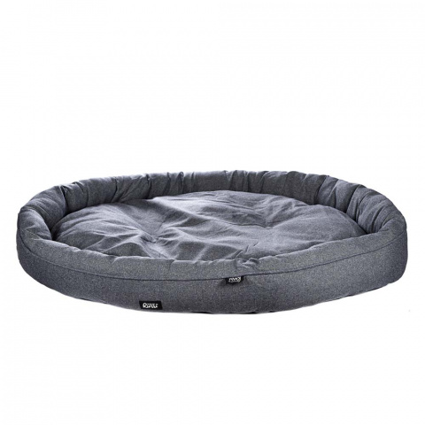 Лежак овальный для собак и кошек средних пород, 106х78х14 см, серый