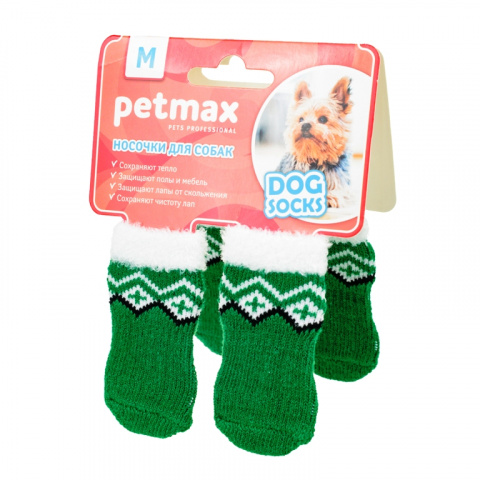 Носки для собак L зеленый (унисекс)