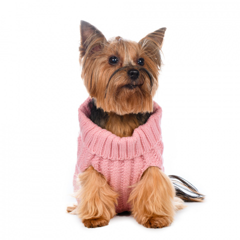 Свитер для собак вязаный розовый 20 см XS 1