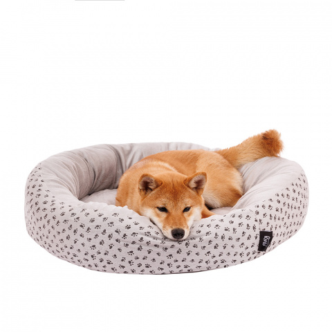 Лежак круглый Paws для кошек и собак мелких и средних пород 50х50х12 см, серый 1