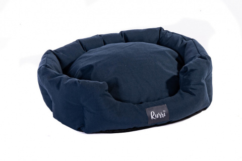 Лежак овальный Олве для кошек и собак мелких пород, 56х45х15 см, синий 2