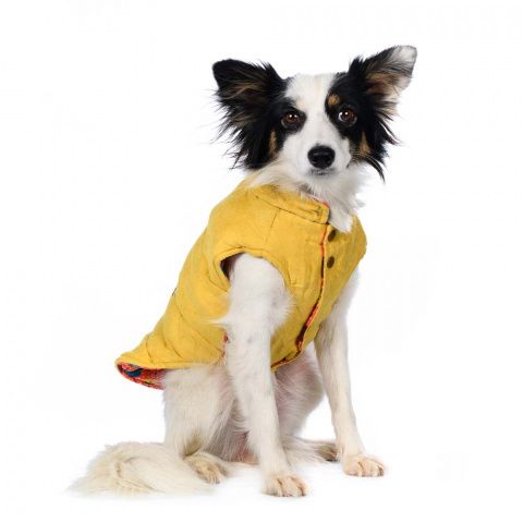 Куртка двухсторонняя для собак S желтый (унисекс) 5