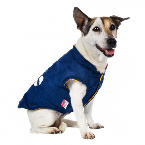 Куртка двухсторонняя для собак L синий (унисекс) 14