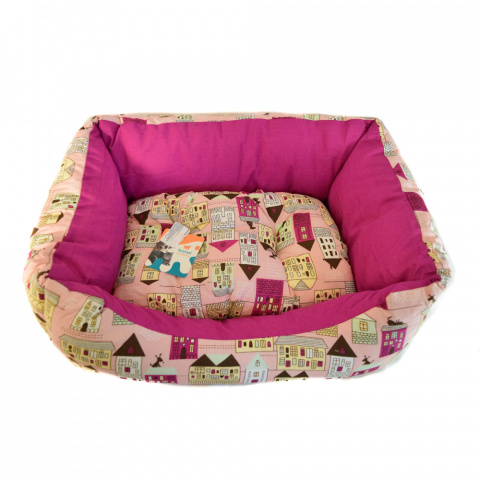 Лежак с бортами прямоугольный для кошек и собак мелких и средних пород Coccolo 50, 55х45х20 см, цвет в ассортименте