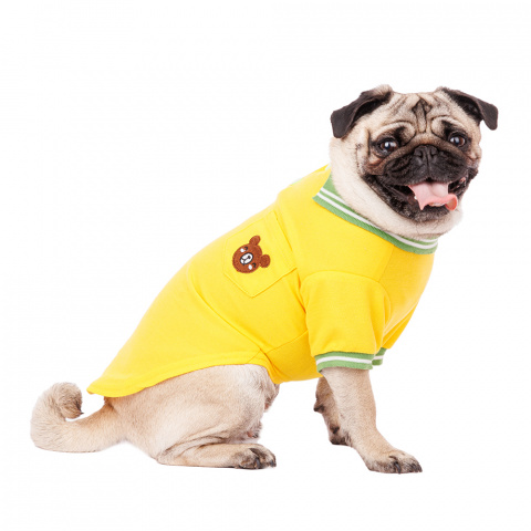 Футболка-поло для собак XL желтый (унисекс)