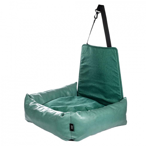 Лежак для автомобильного сиденья для кошек и собак мелкого размера, зеленый, 60х60 см 1