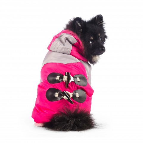 Комбинезон с капюшоном для собак S розовый (девочка) 1