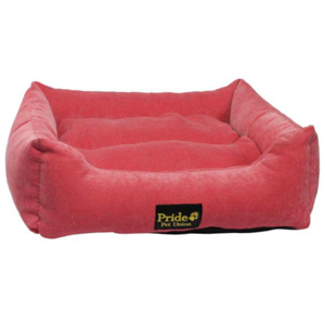 Лежак для животных Палитра прямоугольный с мягкими бортиками розовый 50х40х10 см
