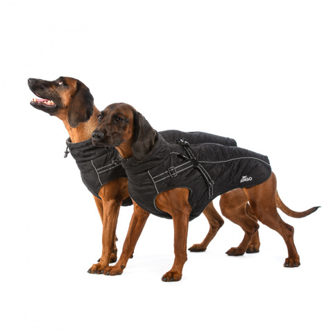 Попона с замком и шлейкой на спине для собак средних пород черный 3XL (унисекс)