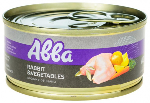 Premium Adult консервы для собак мелких пород, с кроликом и овощами, 100гр