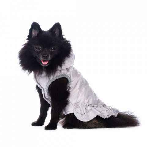 Куртка-платье для собак M серый (девочка) 6