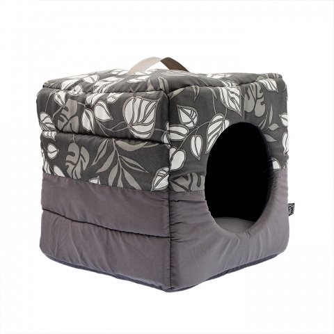 Дом-куб Твиг №1 для кошек и собак мелких пород, 35х35х35 см, серый