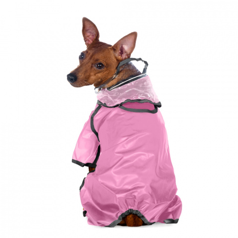 Дождевик с ножками для собак XL розовый (девочка) 4
