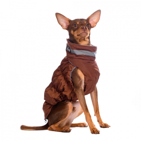 Куртка на молнии для собак Французский бульдог L коричневый (унисекс) 6
