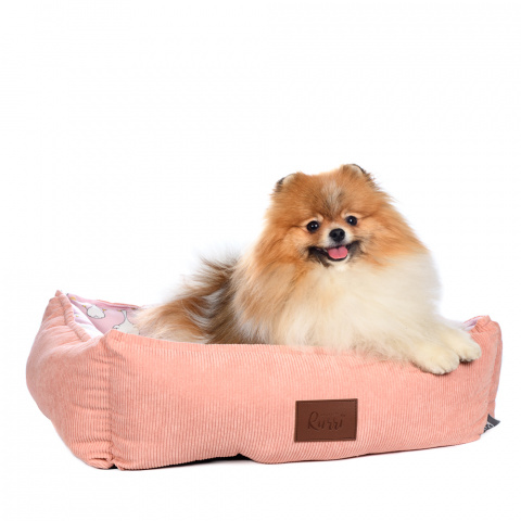 Лежак для кошек и собак мелких пород, 47х40х16 см, розовый