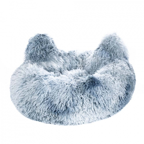 Лежак круглый для кошек и собак мелких и средних пород, 50x18 см, серый