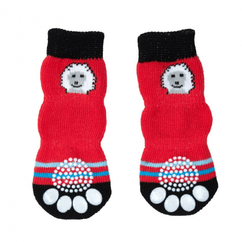 Носки удлиненные для собак XL красный (унисекс)