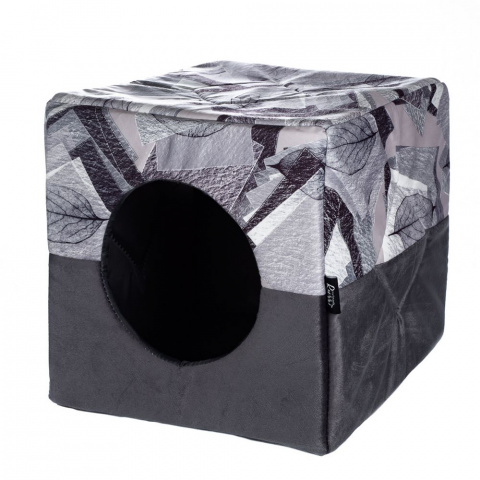 Домик-трансформер Куб для кошек и собак мелких пород, 40x40x40 см, серый 8