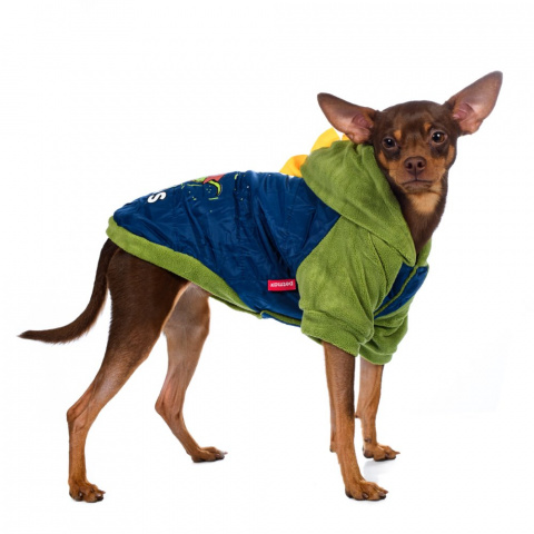 Куртка с капюшоном для собак L синий (унисекс) 4