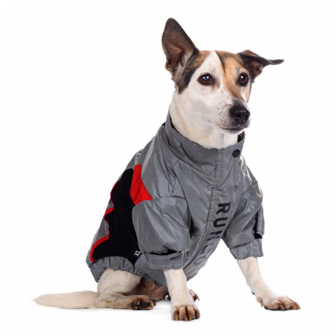 Куртка на молнии для собак крупных пород Карликовый пинчер, Джек Рассел, Бигль 46x66x43см 3XL серый (унисекс) 13