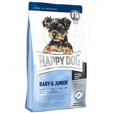 Mini Baby and Junior корм для щенков мелких пород собак до 10-12 месяцев, беременных и кормящих собак, 1 кг
