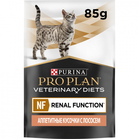 Veterinary Diets NF Renal Function Влажный корм для взрослых кошек для поддержания функции почек при хронической почечной недостаточности (поздняя стадия), с лососем в соусе, 85 гр. 12