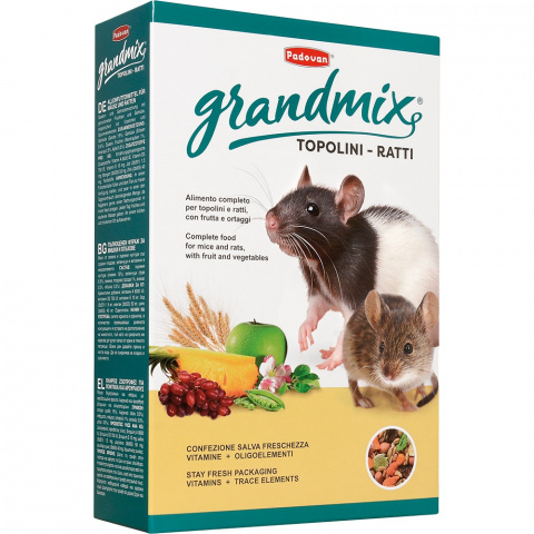 Корм GRANDMIX TOPOLINI E RATTI для взрослых мышей и крыс 400г