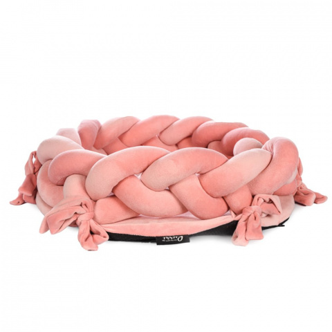 Лежак плетеный розовый 50х45х14 см 1