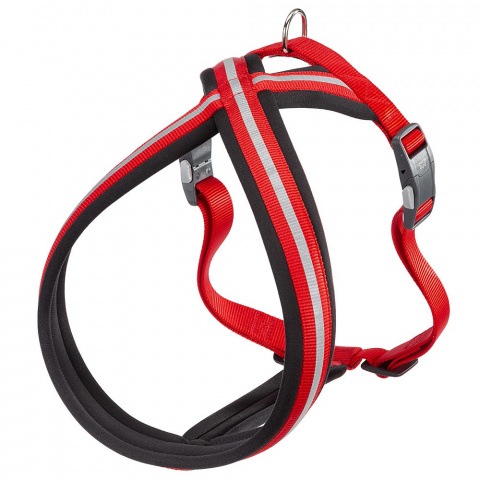 Шлейка для собак DAYTONA CROSS P XL со светоотражающей полоской и магнитными застежками, красная