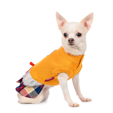 Платье-свитер для кошек и собак XS желтый (унисекс)