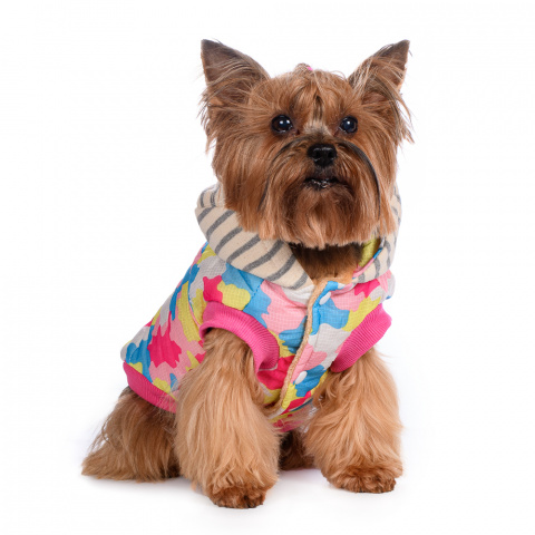 Куртка с капюшоном для собак XS розовый (унисекс) 1
