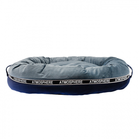 Лежак круглый для кошек и собак мелких пород, 50х50х19 см, голубой
