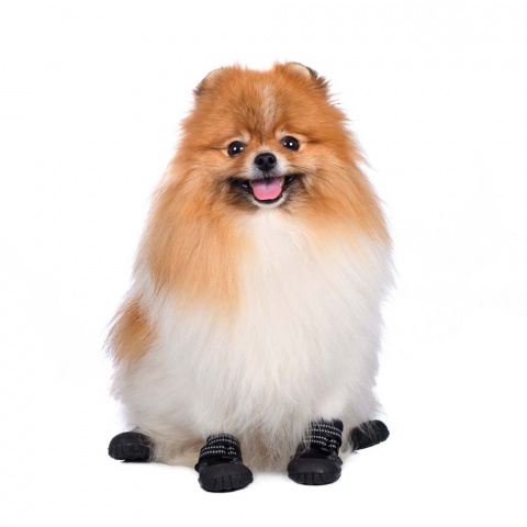 Ботинки на липучках для собак крупных пород 2XL черный (унисекс) 1