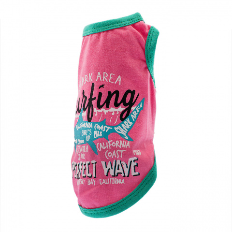 Футболка для собак Surfing XL розовый (унисекс)