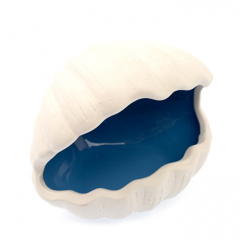 Миска-ракушка для грызунов синяя 12см керамика