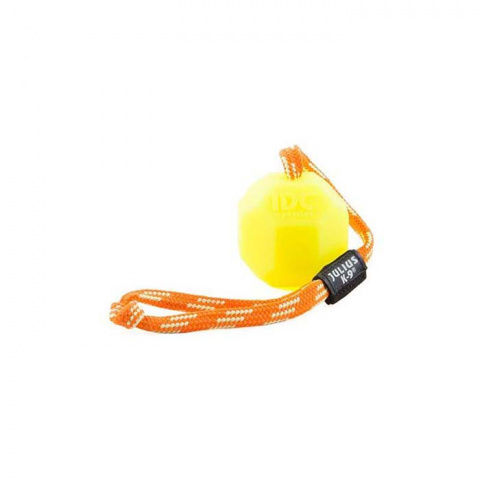 Игрушка для собак Мяч с ручкой 6см, флуоресцентный, силикон