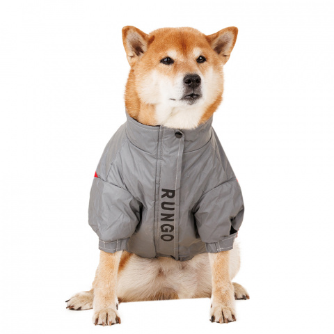 Куртка на молнии для собак крупных пород Карликовый пинчер, Джек Рассел, Бигль 46x66x43см 3XL серый (унисекс) 2