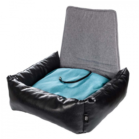 Подушка для лежака на автомобильное сиденье для кошек и собак мелкого размера, бирюзовая, 45х45 см 2